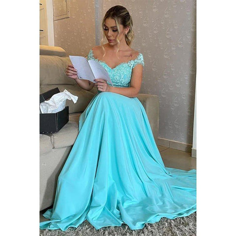 NumberSea - A - line Off Shoulder Lace Plus Size Mother of The Birde Dress