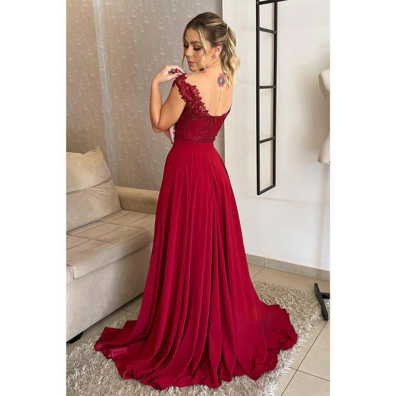 NumberSea - A - line Off Shoulder Lace Plus Size Mother of The Birde Dress