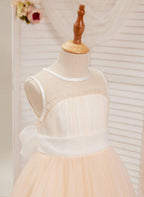 NumberSea - A - line Organza Tulle Floor - length Pink Dress (010226975)