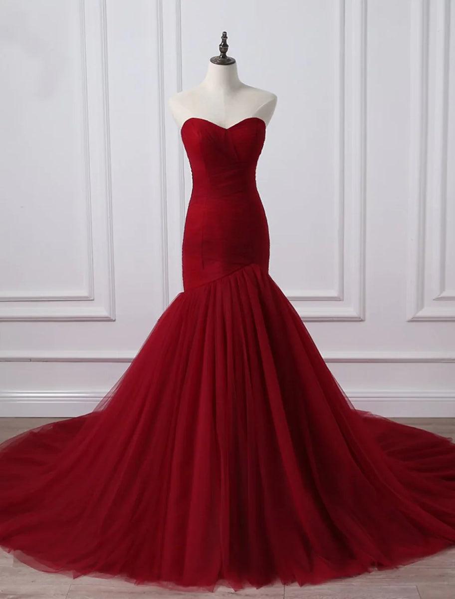 NumberSea - A - Line Plus Size Curve Wedding Dresses Vintage Dress Party Wear Chapel Train Sleeveless Strapless Tulle with Ruched