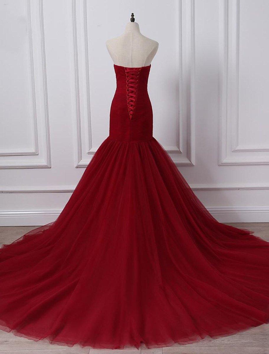 NumberSea - A - Line Plus Size Curve Wedding Dresses Vintage Dress Party Wear Chapel Train Sleeveless Strapless Tulle with Ruched