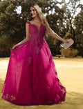 NumberSea - A - Line Prom Dresses Floral Dress Quinceanera Floor Length Sleeveless Sweetheart Lace with Criss Cross Pure Color