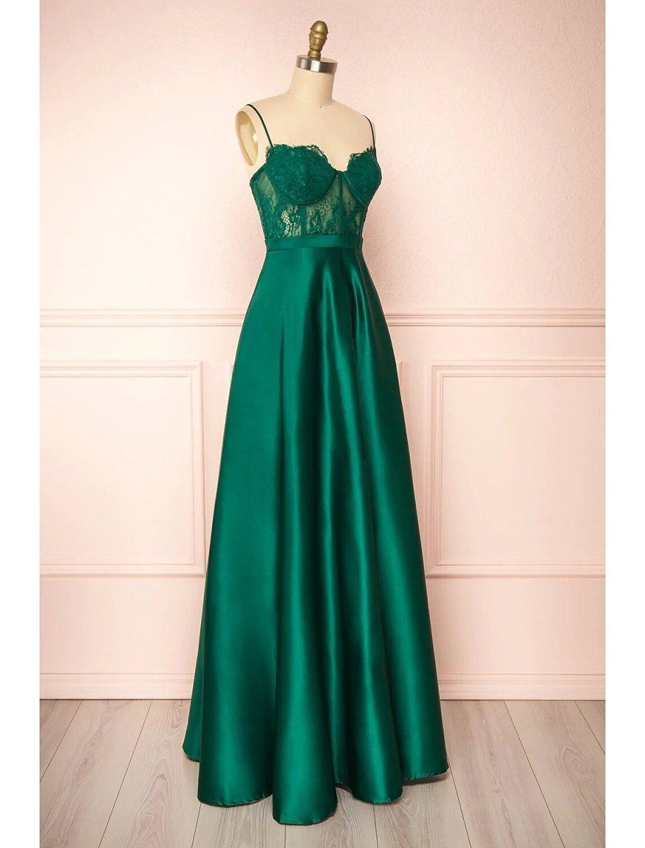 NumberSea - A - Line Prom Dresses See Through Dress Formal Prom Floor Length Sleeveless Sweetheart Satin Backless with Appliques