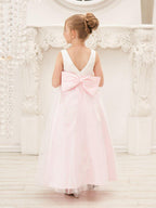 NumberSea - A - line Satin Tulle Ankle - length Pink Dress (2003227111)