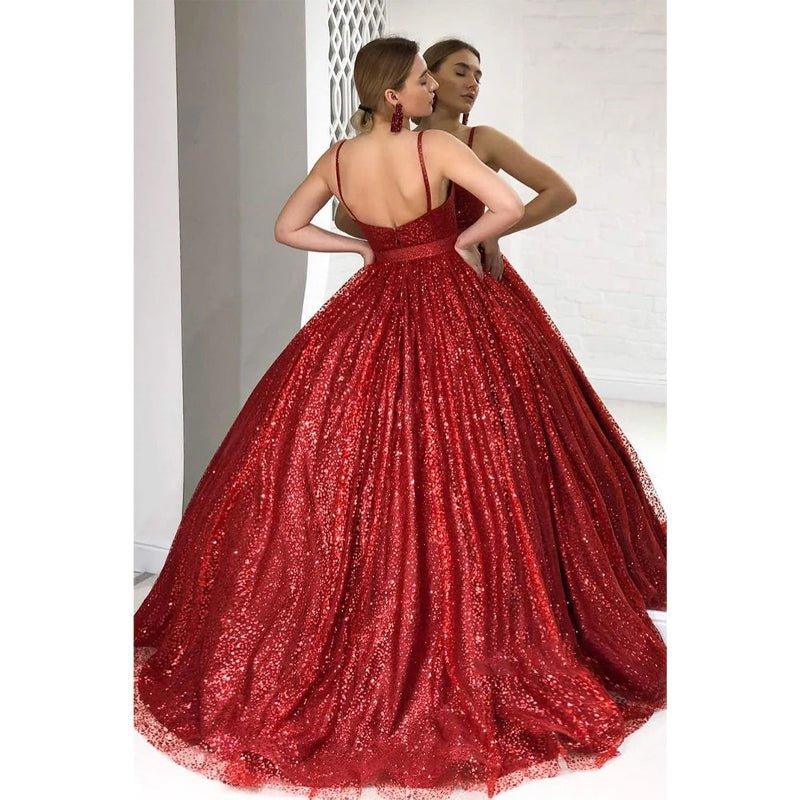 NumberSea - A - line Spaghetti Straps Appliques Formal Dress