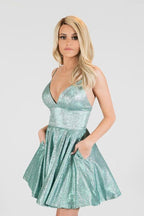 A-Linie Spaghettiträger Kurzes Ballkleid Einzigartiges Homecoming-Kleid