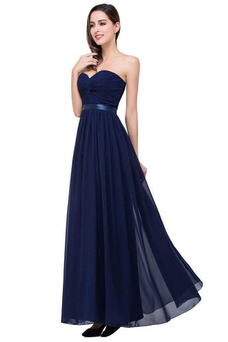 A-line Strapless Chiffon Bridesmaid Dress with Draped