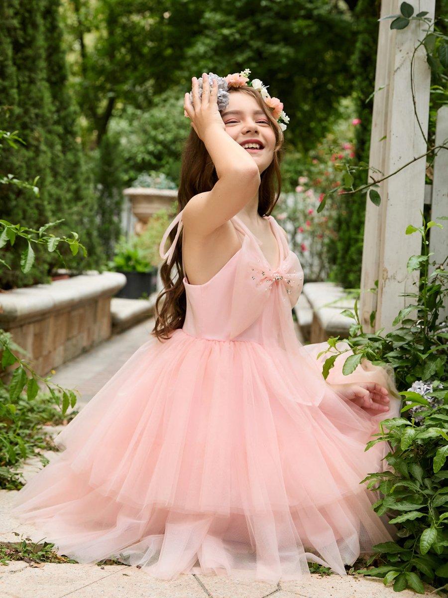 NumberSea - A - line Tulle Knee - length Pearl Pink Dress (2003224887)