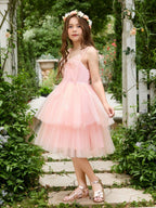 NumberSea - A - line Tulle Knee - length Pearl Pink Dress (2003224887)