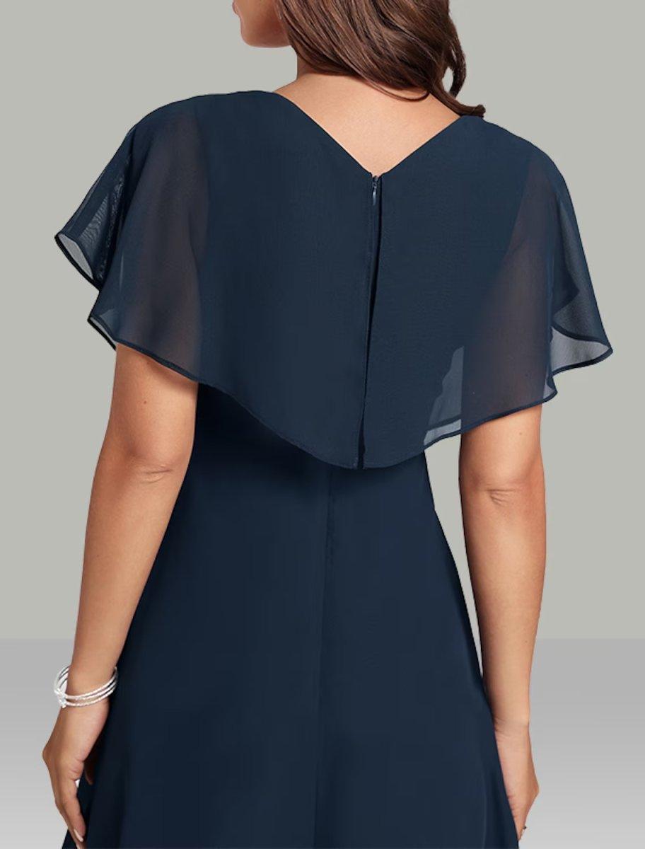 A-Line Wedding Guest Dresses Elegant Dress Semi Formal Tea Length Shor – NumberSea
