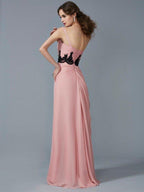 NumberSea - A - Line/Princess One - Shoulder Sleeveless Beading Long Applique Chiffon Dresses