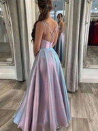 NumberSea - A - Line/Princess Ruffles Straps Sleeveless Floor - Length Dresses