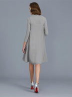 NumberSea - A - Line/Princess Scoop Ruffles Chiffon Knee - Length Sleeveless Mother of the Bride Dresses