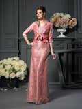 NumberSea - A - Line/Princess Straps Lace Sleeveless Long Taffeta Mother of the Bride Dresses
