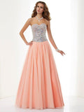 NumberSea - A - Line/Princess Sweetheart Sleeveless Beading Long Elastic Woven Satin Dresses