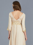 NumberSea - A - Line/Princess V - neck Ruffles Chiffon Floor - Length Mother of the Bride Dresses