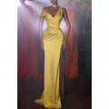 Figurbetontes, ärmelloses Empire-Kleid mit seitlichem Schlitz, Party-, Abschlussball- und Abendkleid 
