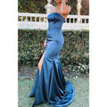 Strapless High Split Sheath/column Formal Dress