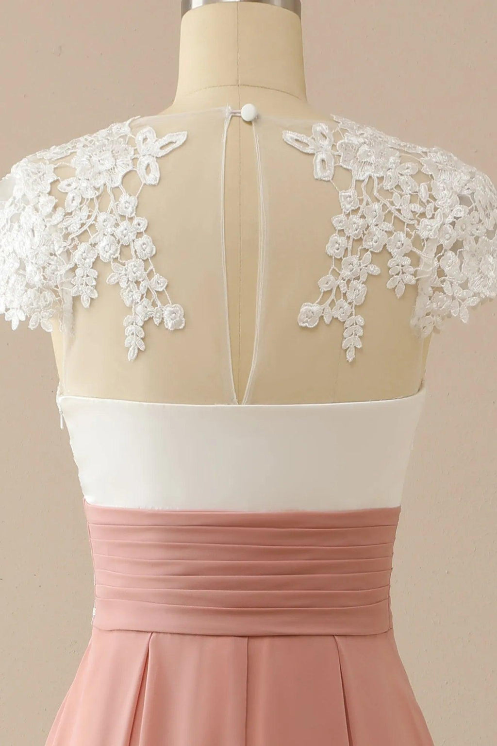 Mother of Bride Dress V Neck Appliques Short Sleeves