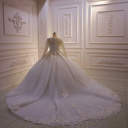 NB462 100% Real Photos Wedding Dress Factory Custom Made Luxury Wedding Dress New - numbersea