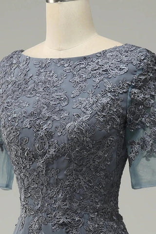 Mother of Bride Dress Satin Appliques Dress
