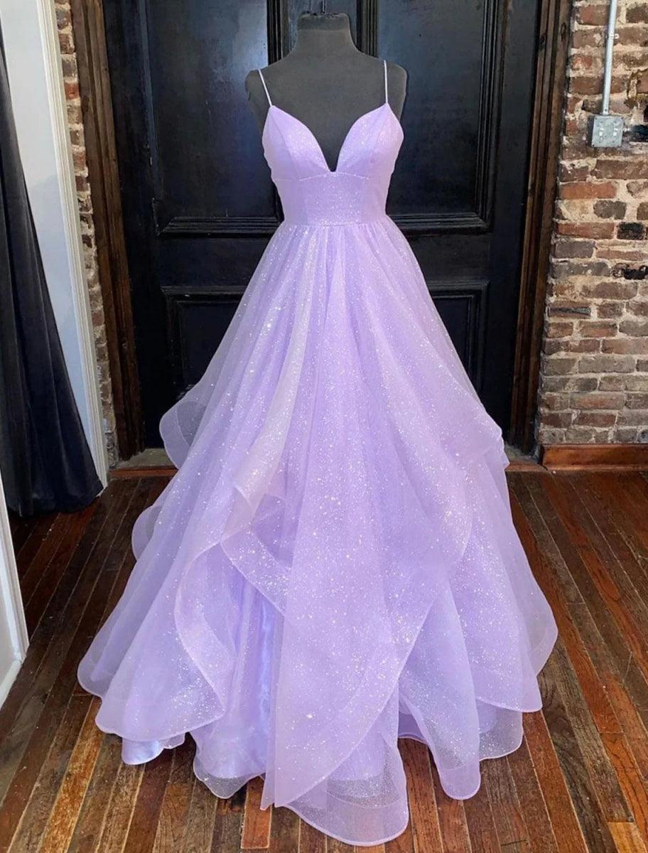 NumberSea - Ball Gown A - Line Prom Dresses Sparkle & Shine Dress Formal Wedding Party Floor Length Sleeveless Sweetheart Tulle Backless with Pleats Ruffles