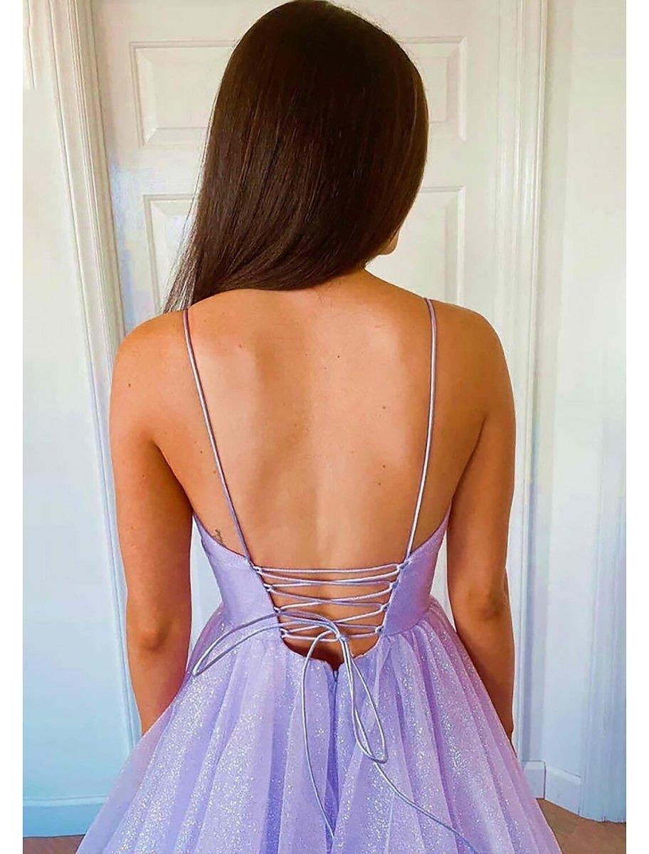 NumberSea - Ball Gown A - Line Prom Dresses Sparkle & Shine Dress Formal Wedding Party Floor Length Sleeveless Sweetheart Tulle Backless with Pleats Ruffles