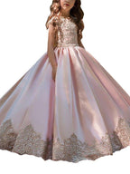 NumberSea - Ball Gown Sweep Brush Train Wedding Birthday Pageant Flower Girl Dresses