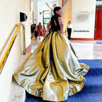 NumberSea - Ball - Gown/Princess Jacquard Velvet Sweep Train Black Dress (2003227667)