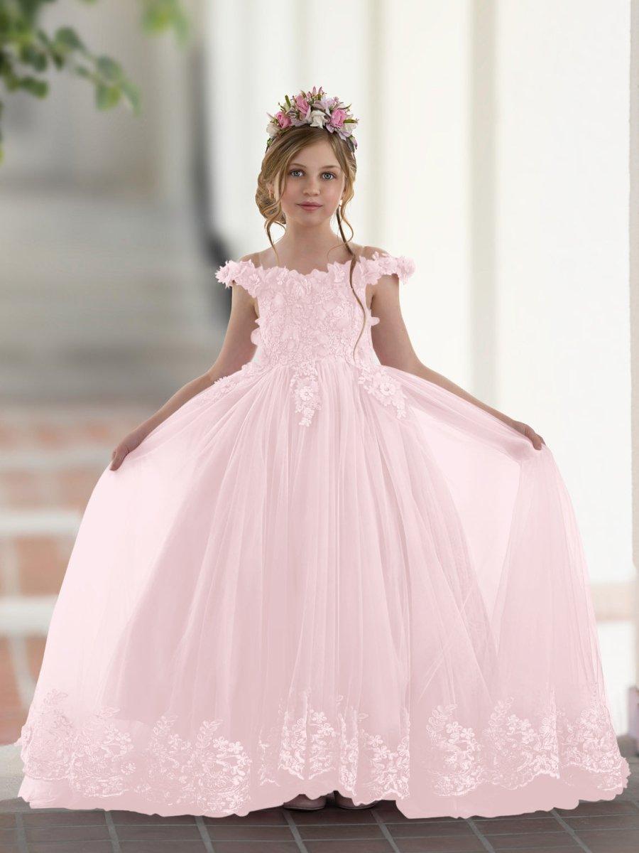 NumberSea - Ball - Gown/Princess Lace Sweep Train Pink Birthday Dress