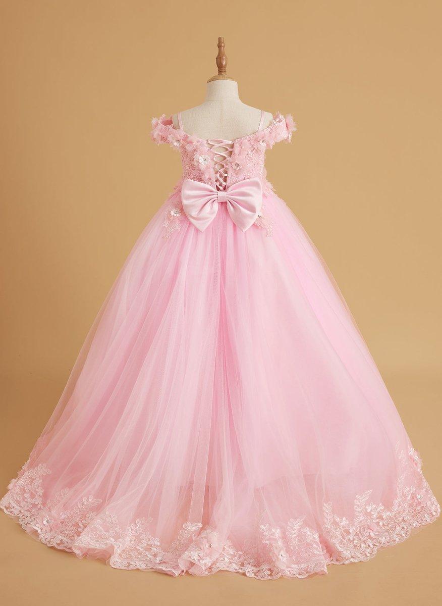 NumberSea - Ball - Gown/Princess Lace Sweep Train Pink Birthday Dress