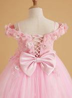 NumberSea - Ball - Gown/Princess Lace Sweep Train Pink Birthday Dress