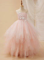 NumberSea - Ball - Gown/Princess Lace Tulle Floor - length Pink Dress (2003226757)