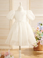 NumberSea - Ball - Gown/Princess Organza Knee - length First Communion Flower Girl Dress
