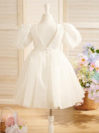 NumberSea - Ball - Gown/Princess Organza Knee - length First Communion Flower Girl Dress