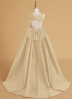 NumberSea - Ball - Gown/Princess Satin Sweep Train Flower Girl Dress