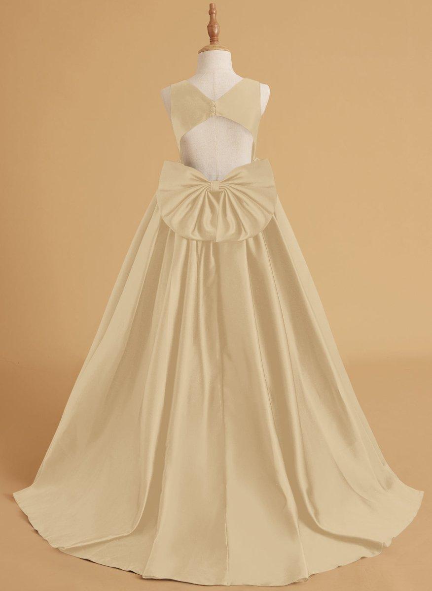 NumberSea - Ball - Gown/Princess Satin Sweep Train Flower Girl Dress