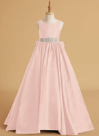 NumberSea - Ball - Gown/Princess Satin Sweep Train Flower Girl Dress