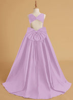 NumberSea - Ball - Gown/Princess Satin Sweep Train Flower Girl Dress