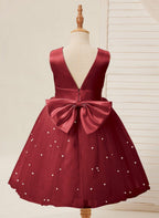 NumberSea - Ball - Gown/Princess Satin Tulle Knee - length Flower Girl Dress