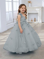 NumberSea - Ball - Gown/Princess Tulle Floor - length Flower Girl Dress