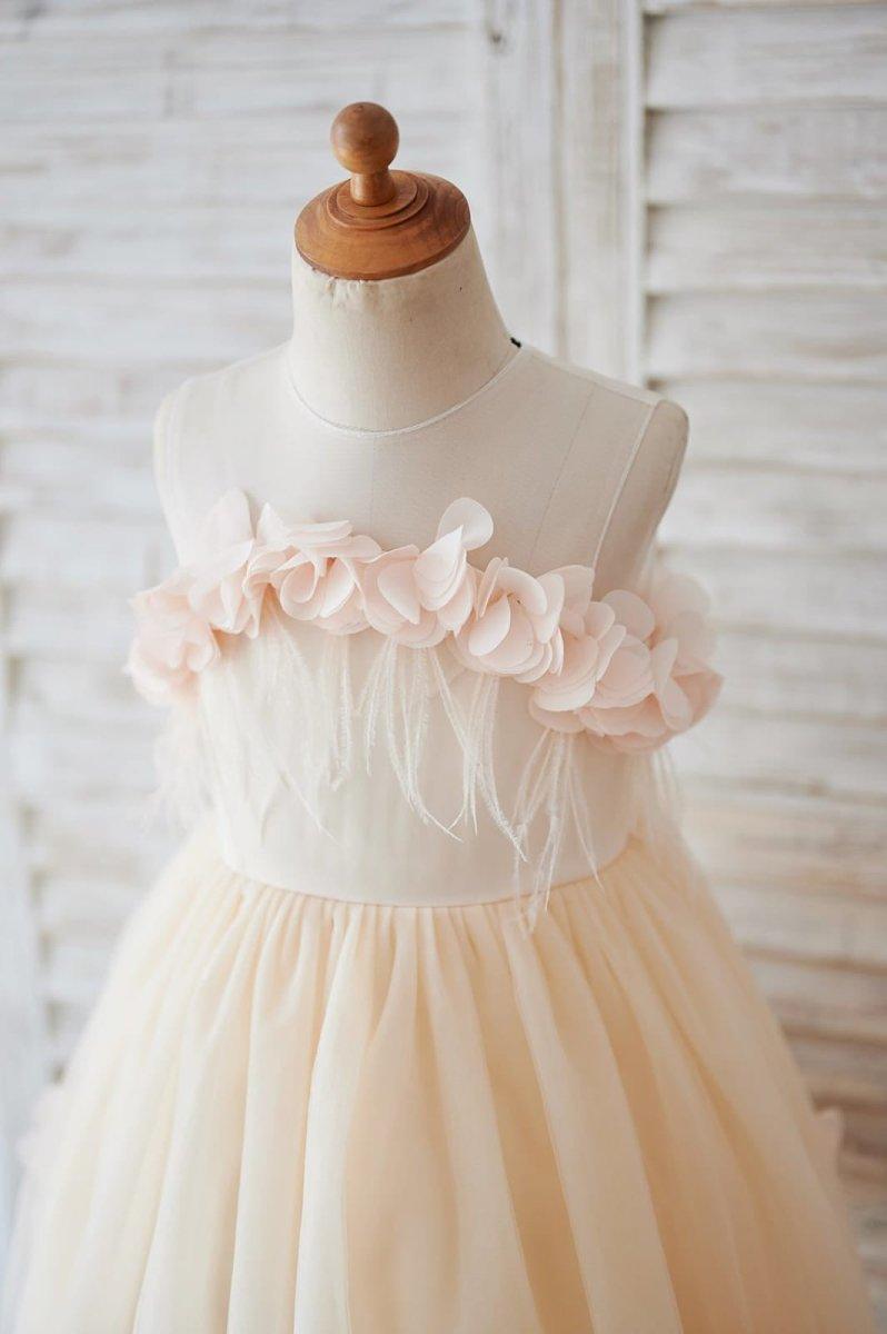 NumberSea - Ball - Gown/Princess Tulle Knee - length Flower Girl Dress