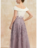 Vestido elegante vintage para invitada de boda, fiesta, cuello vuelto, largo hasta el tobillo, largo hasta la rodilla, encaje, tejido elástico, manga corta, manga corta, con lazo(s), fruncido, para madre de la novia.