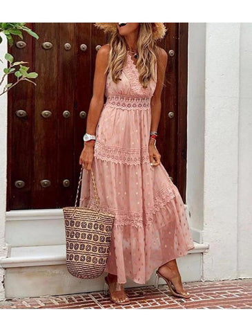 NumberSea - Beach Little White Dresses Boho Wedding Dresses A - Line V Neck Sleeveless Ankle Length Chiffon Bridal Gowns With Appliques