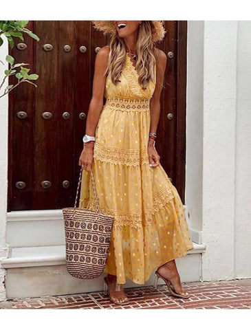 NumberSea - Beach Little White Dresses Boho Wedding Dresses A - Line V Neck Sleeveless Ankle Length Chiffon Bridal Gowns With Appliques