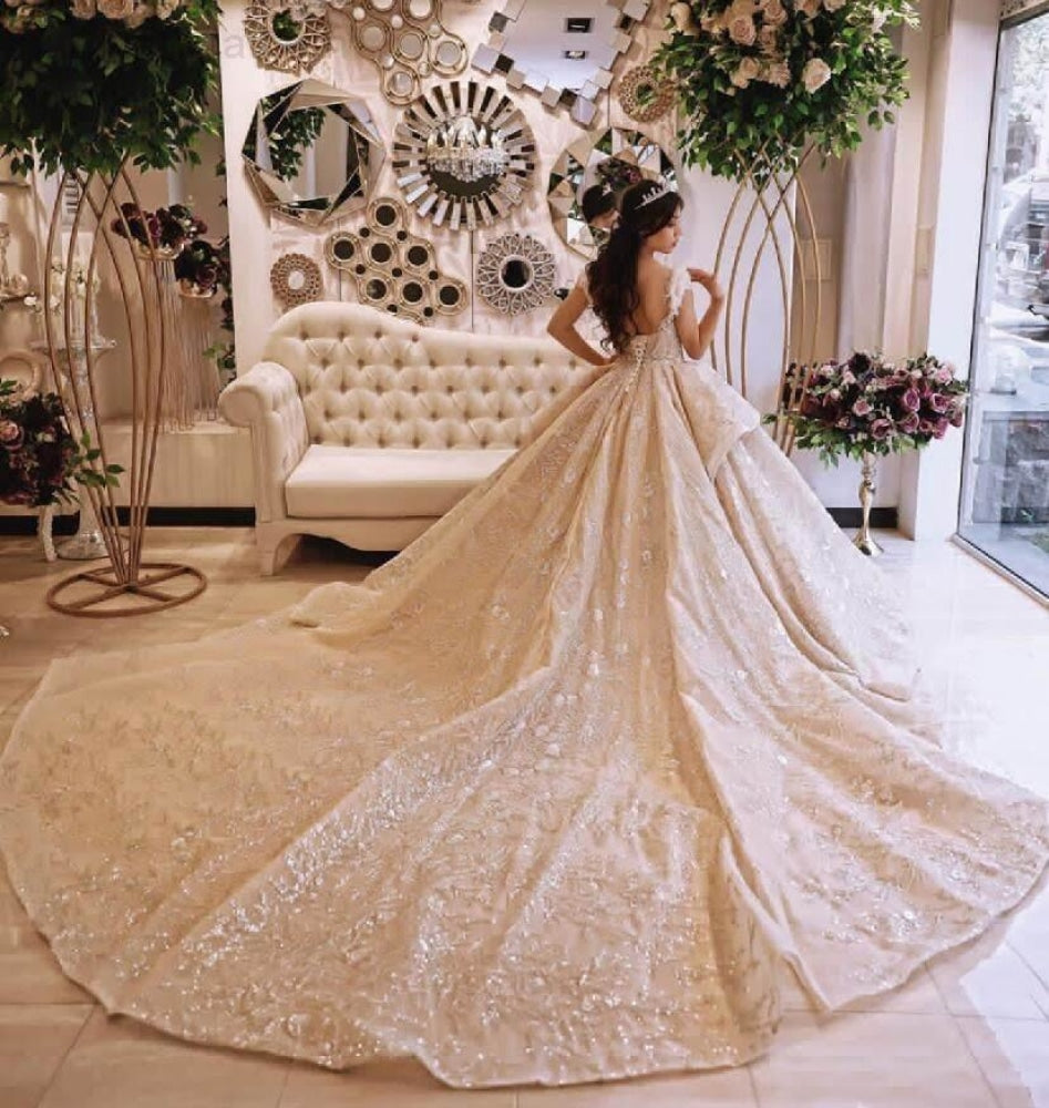 NB463 100% Real Photos Wedding Dress Factory Custom Made Luxury Wedding Dress New - numbersea