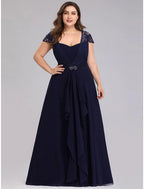 Vestido de fiesta de corte tubo/columna, hombros descubiertos, cintura alta, elegante vestido de dama de honor de verano, cola larga/cepillo, de gasa con pliegues