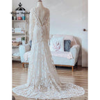 NumberSea - Bohemian Boho Mermaid Lace Beach Wedding Dress for Women 2025 Robe Mariee Chic Bridal Wedding Gowns Custom Made hochzeitskleid