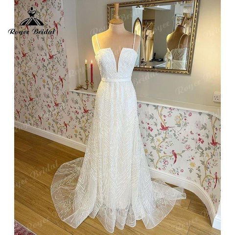 knee length dresses for ladies Lace Appliques Wedding Dresses 2026 Elegant Ball Gown A-Line V-Neck Sleeveless Long Tulle Bridal Ball Gowns with Bow Belt main image 0