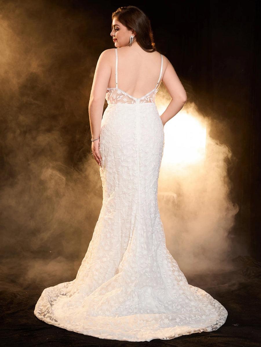 NumberSea - Boho Lace Appliques Wedding Dress Mermaid Bridal Dresses 2024 Spaghetti Straps Backless Beach Bridal Gowns Vestido De Noiva